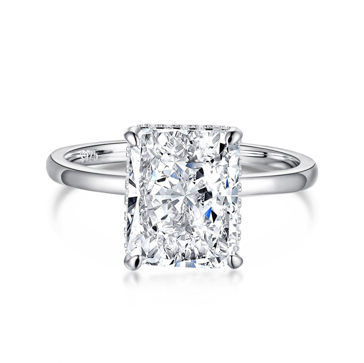 [Violet JW]4.0 Carat Ornate Enchanting Radiand Cut Banquet Ring