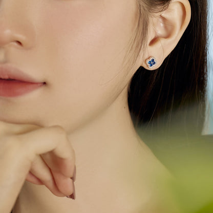 [Violet JW]Four-Leaf Clover Flower Shaped Earrings