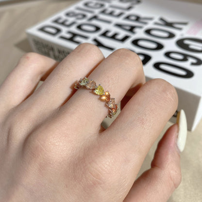 [Violet JW]0.25 Carat Radiant Romance Heart Cut Lover Ring