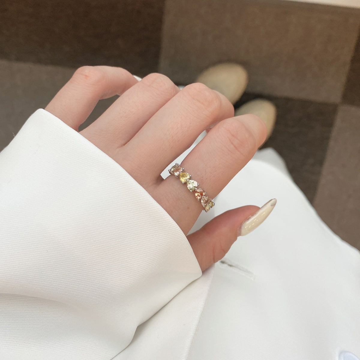 [Violet JW]0.25 Carat Radiant Romance Heart Cut Lover Ring