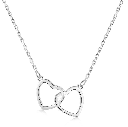 [Violet JW]Sterling Silver Love Double Ring Necklace