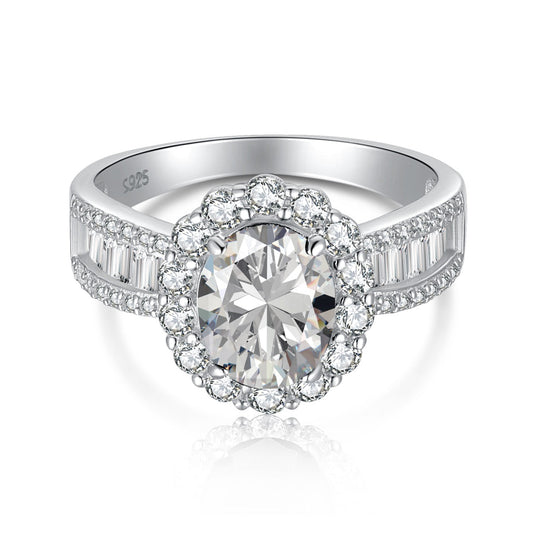 [Violet JW]1.5 Carat Dazzling Charming Oval Cut Banquet Ring
