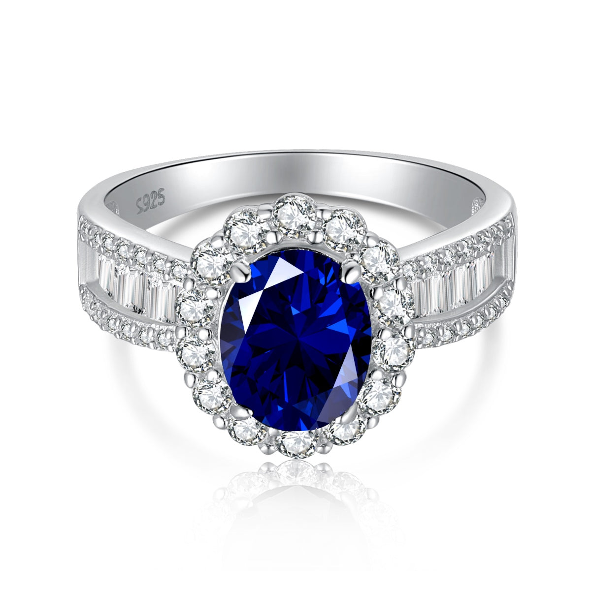 [Violet JW]1.5 Carat Dazzling Charming Oval Cut Banquet Ring