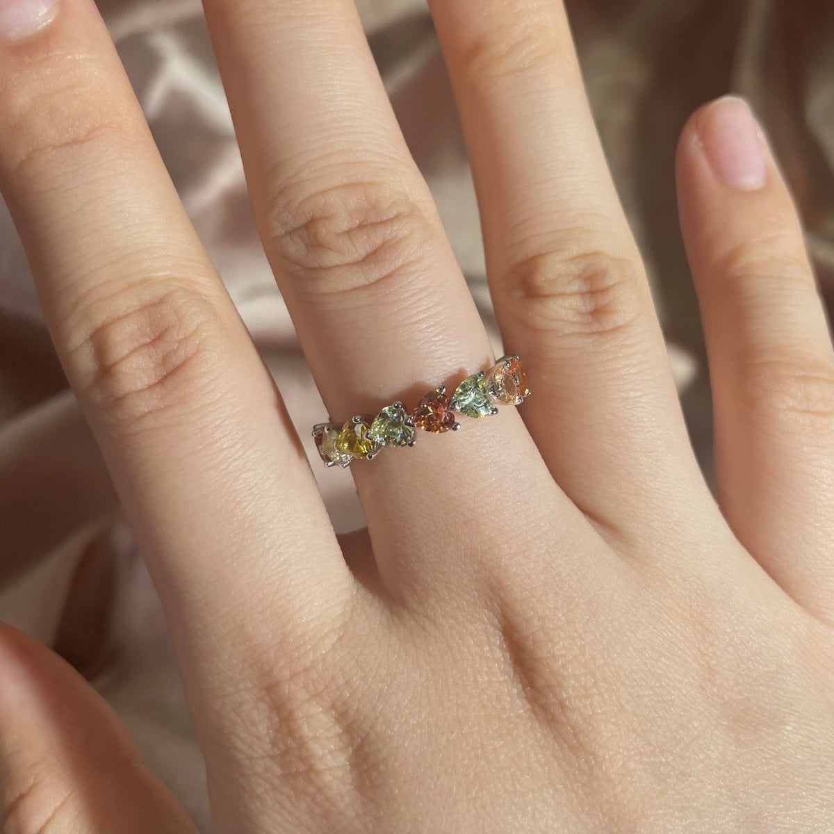 [Violet JW]0.25 Carat Radiant Romance Heart Cut Lover Ring