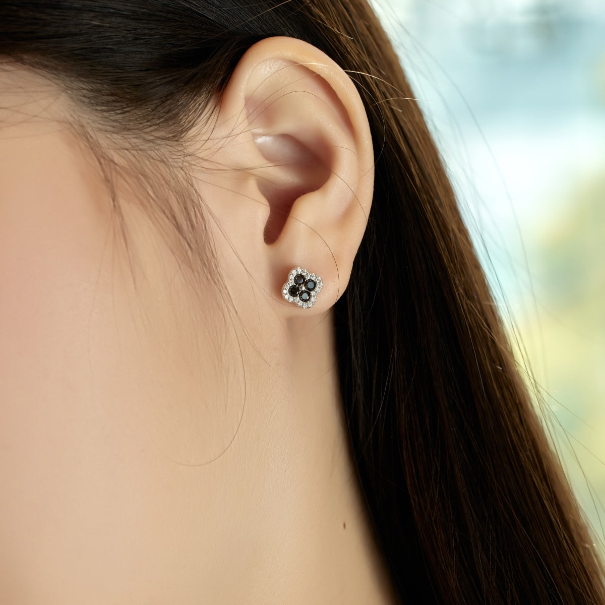 [Violet JW]Four-Leaf Clover Flower Shaped Earrings