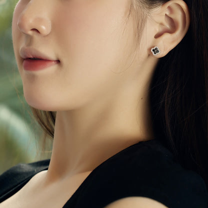 [Violet JW]Four-Leaf Clover Flower Shaped Earrings