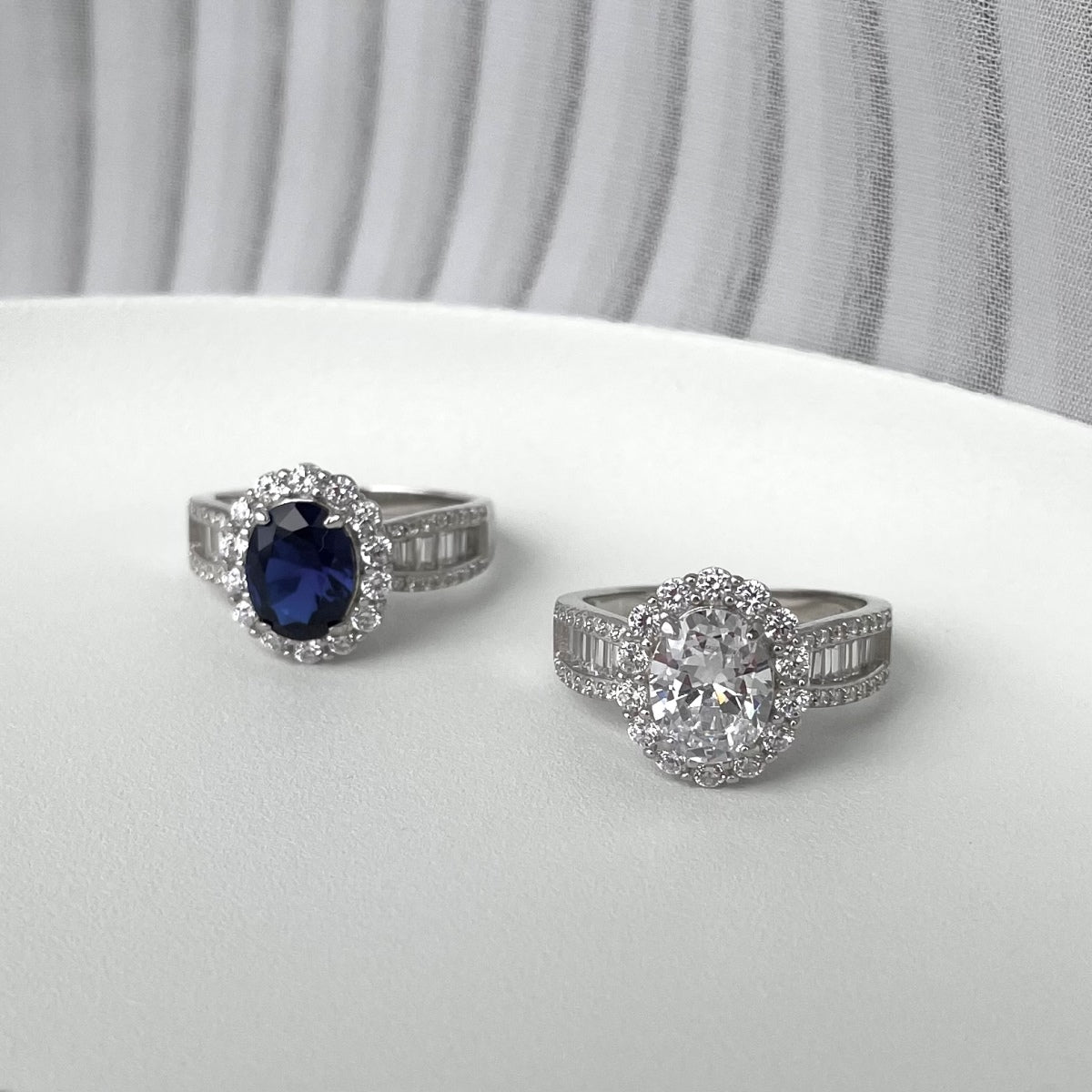 [Violet JW]1.5 Carat Dazzling Charming Oval Cut Banquet Ring