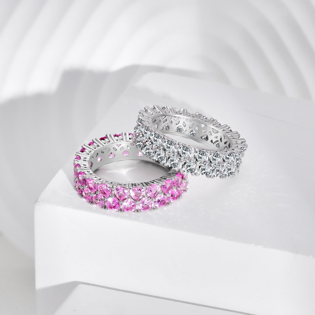 [Violet JW]Sparkling Full Heart Ring