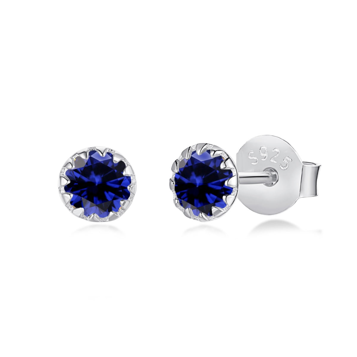 [Violet JW]Sparkling Colorful Round Shape Earrings