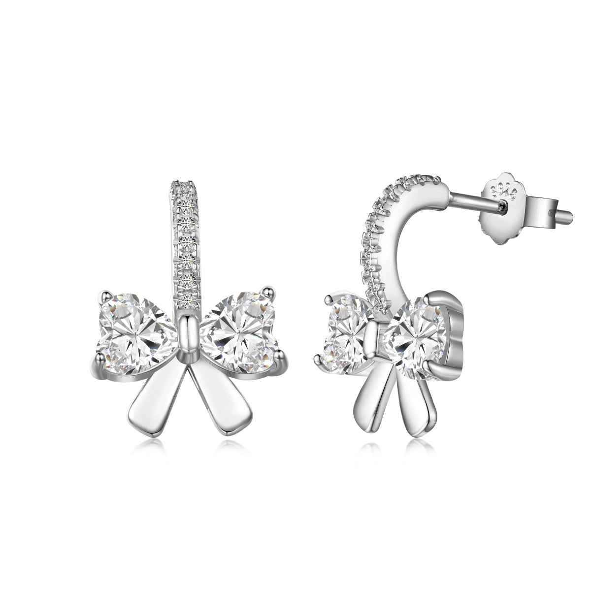 [Violet JW]Exquisite Earrings With Heart-Shaped Bow Design