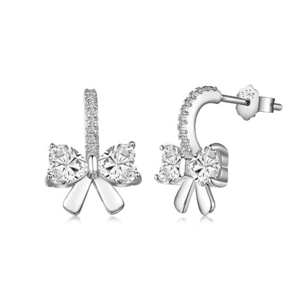 [Violet JW]Exquisite Earrings With Heart-Shaped Bow Design