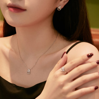 [Violet JW]Sparkling Delicate Water Drop Shape Daily Earrings