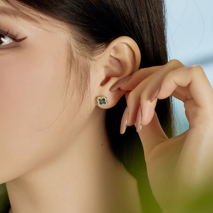 [Violet JW]Four-Leaf Clover Flower Shaped Earrings