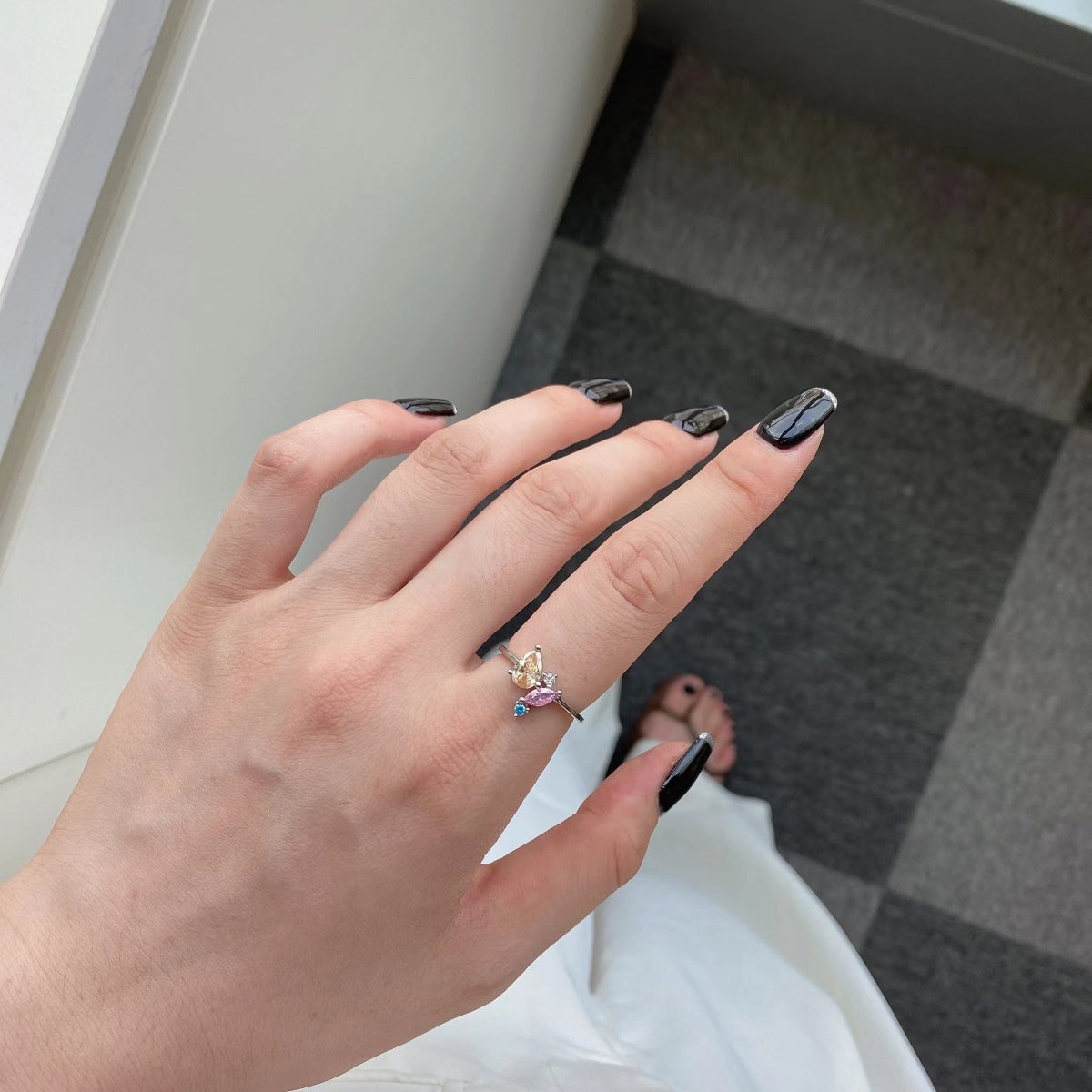 [Violet JW]Radiant Colorful Multi Cut Daily Ring