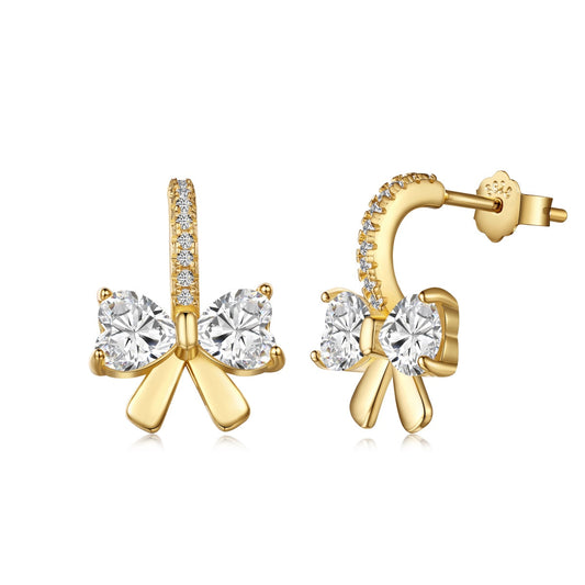 [Violet JW]Exquisite Earrings With Heart-Shaped Bow Design