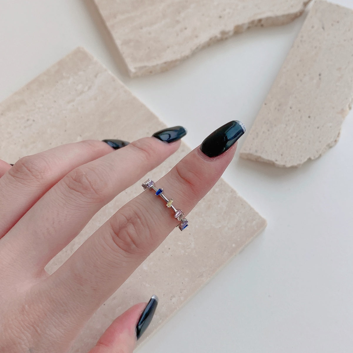 [Violet JW]Unique Trapezoid Cut Daily Ring