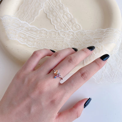 [Violet JW]Radiant Colorful Multi Cut Daily Ring