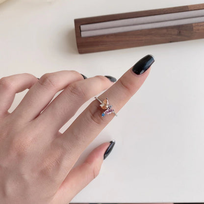 [Violet JW]Radiant Colorful Multi Cut Daily Ring