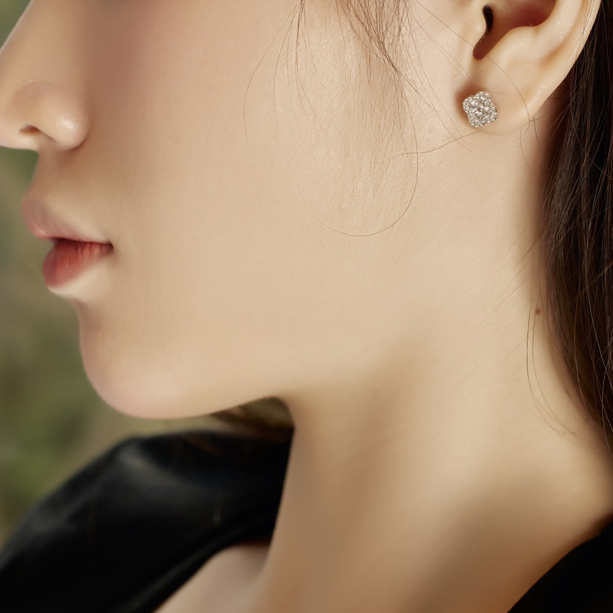 [Violet JW]Four-Leaf Clover Flower Shaped Earrings