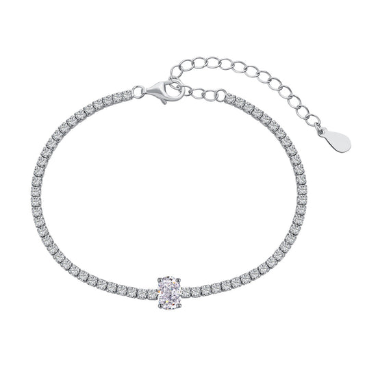 [Violet JW]0.75 Carat Exquisite Oval Cut Daily Bracelet