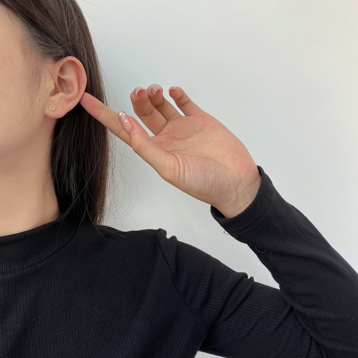 [Violet JW]Sparkling Colorful Round Shape Earrings
