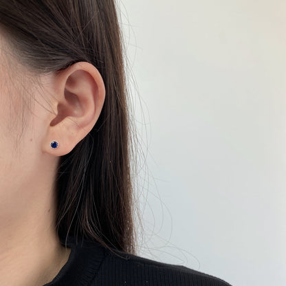 [Violet JW]Sparkling Colorful Round Shape Earrings