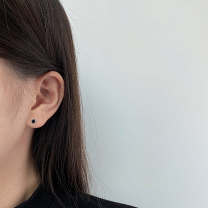 [Violet JW]Sparkling Colorful Round Shape Earrings