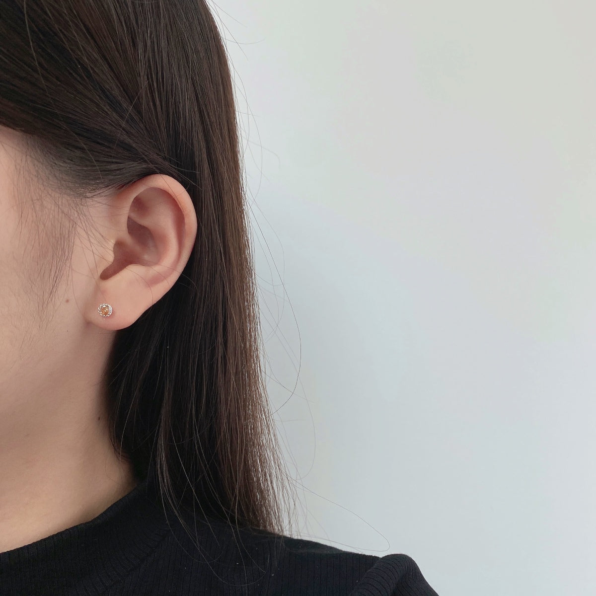 [Violet JW]Sparkling Colorful Round Shape Earrings