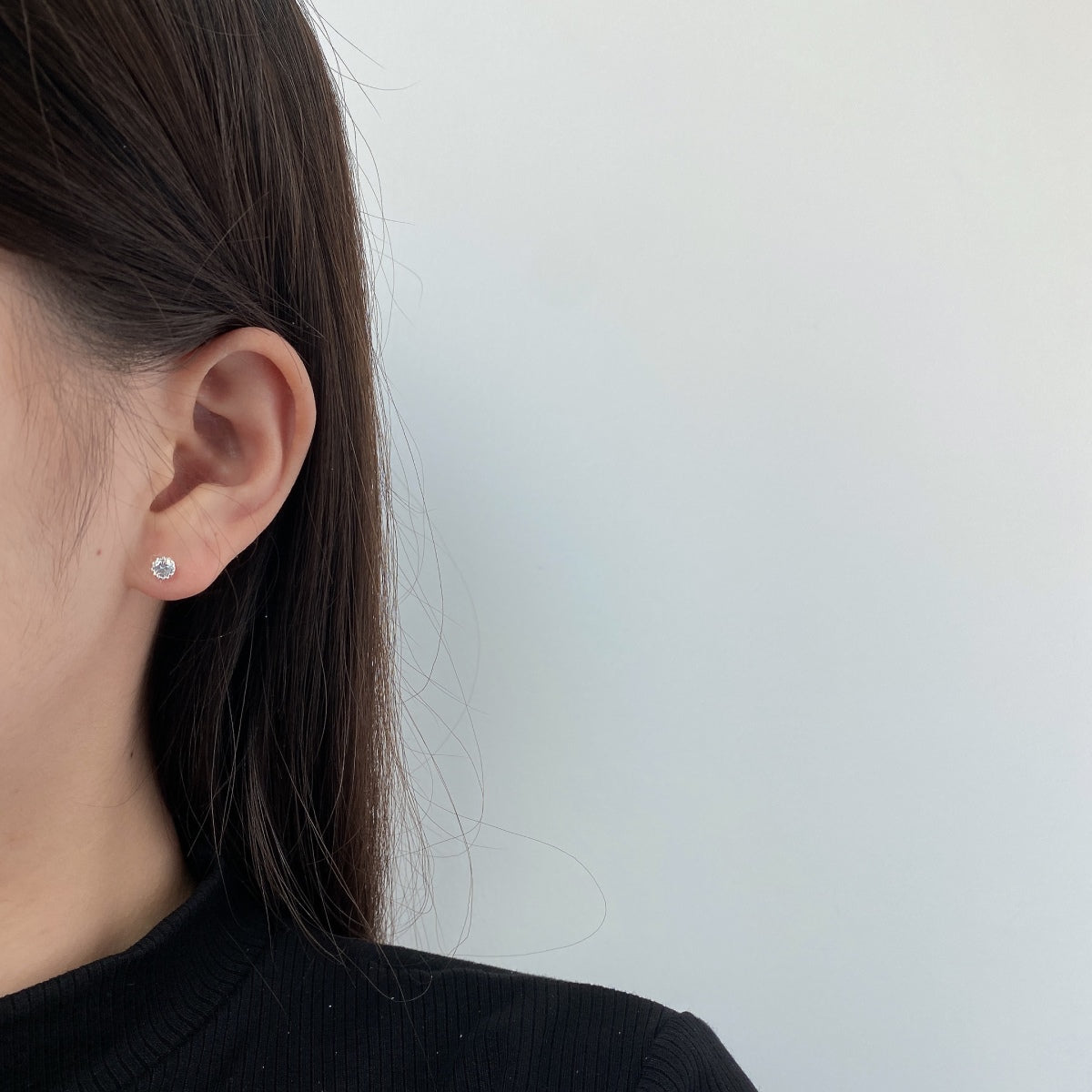 [Violet JW]Sparkling Colorful Round Shape Earrings