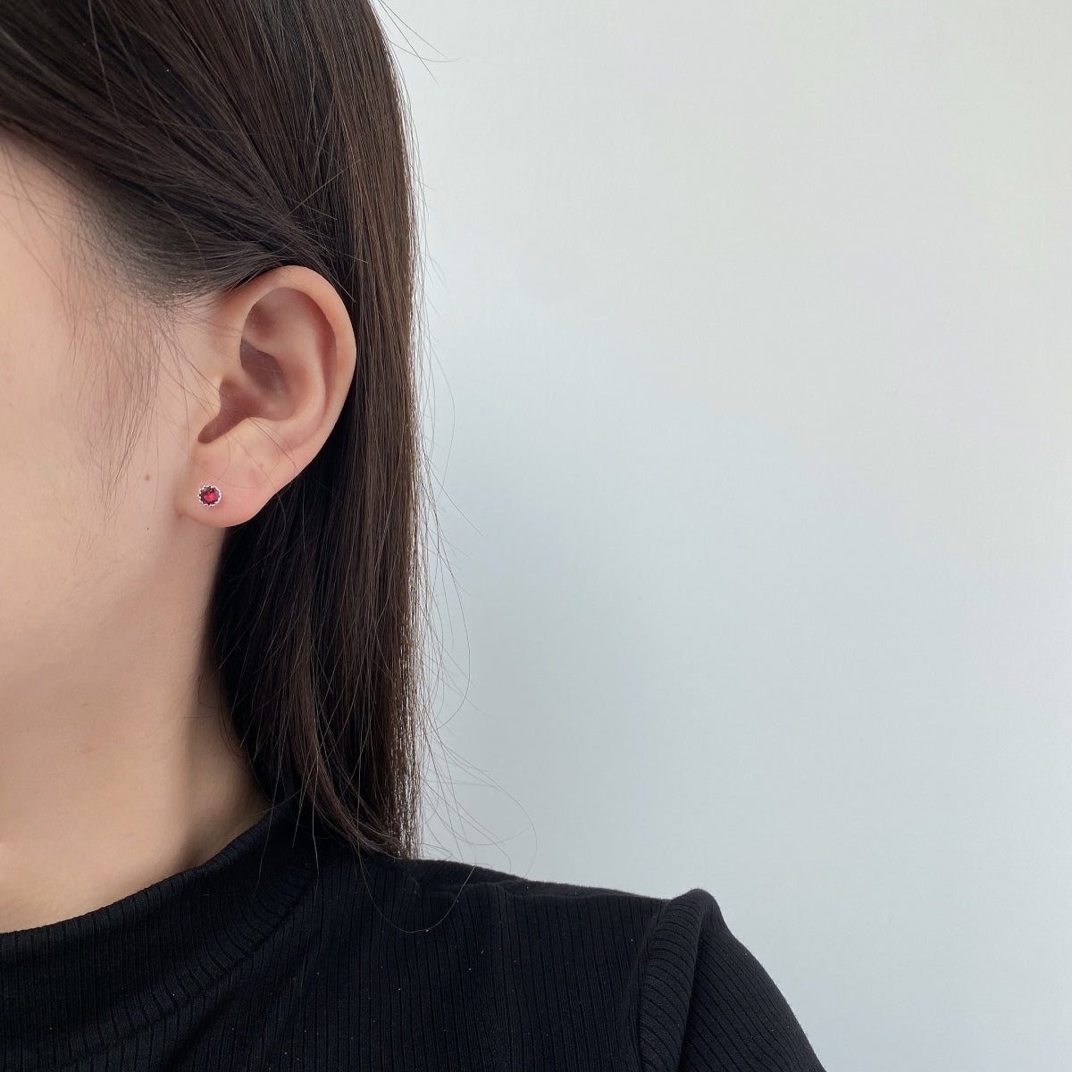 [Violet JW]Sparkling Colorful Round Shape Earrings