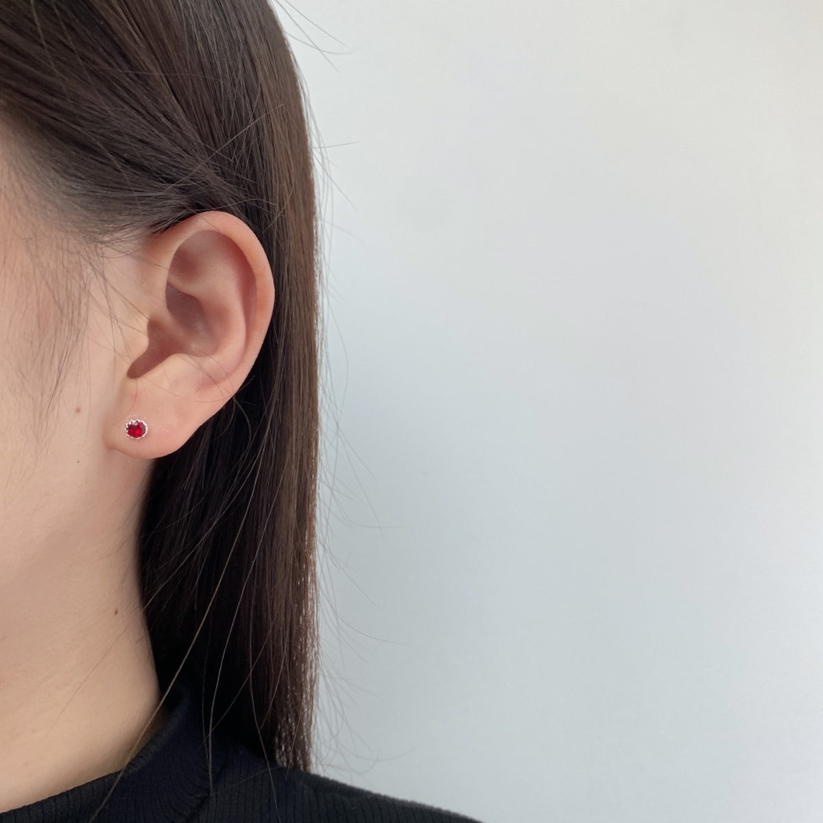 [Violet JW]Sparkling Colorful Round Shape Earrings