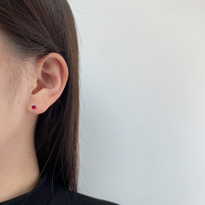 [Violet JW]Sparkling Colorful Round Shape Earrings