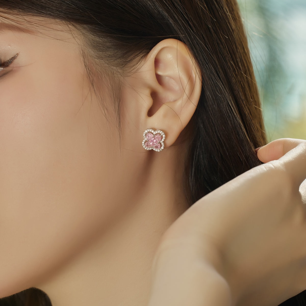 [Violet JW]Lucky Four-Leaf Clover Exquisite Earrings