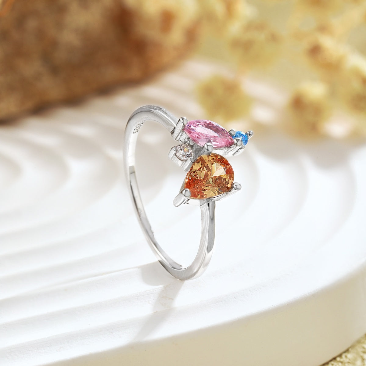 [Violet JW]Radiant Colorful Multi Cut Daily Ring