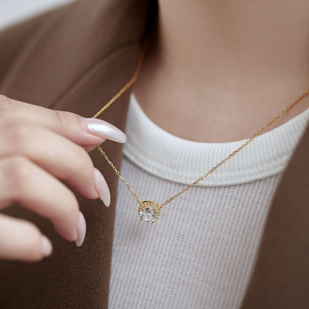 [Violet JW]Luxurious Round Cut Necklace