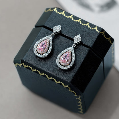 [Violet JW]Ornate Delicate Water Drop Shape Banquet Earrings