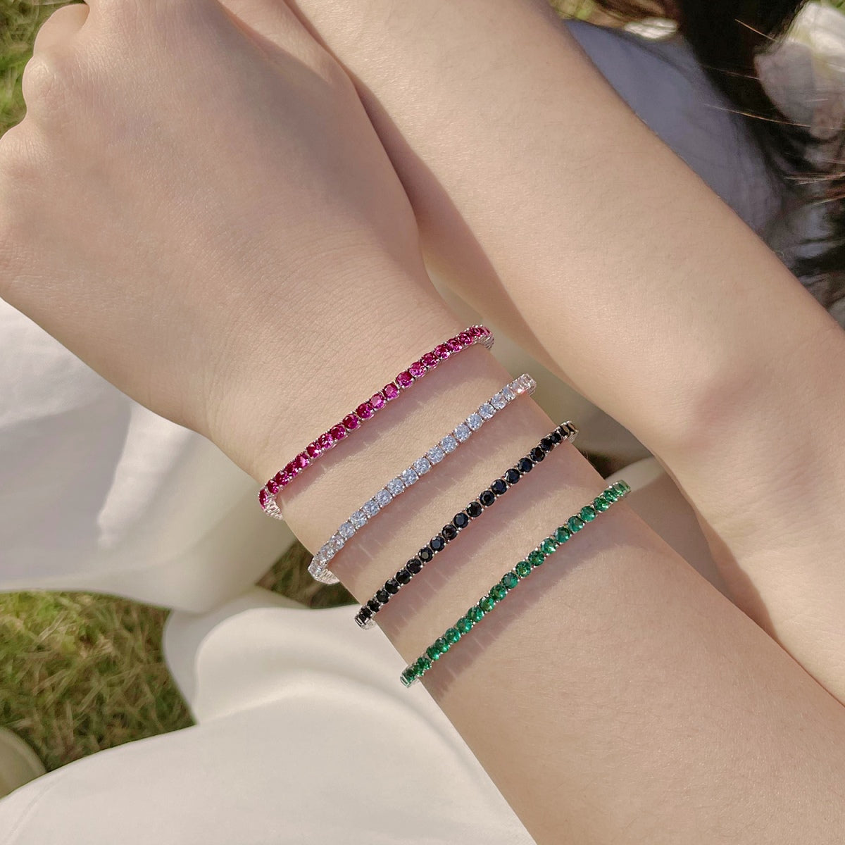 [Violet JW]Radiant Colorful Round Cut Party Bracelet