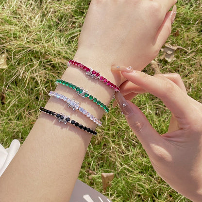 [Violet JW]Radiant Colorful Round Cut Party Bracelet