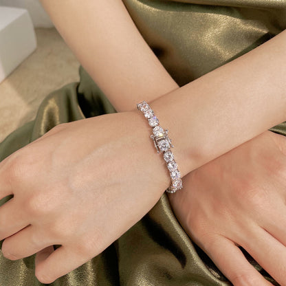 [Violet JW]0.75 Carat Dazzling Round Cut Wedding Bracelet