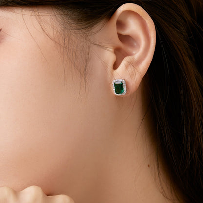 [Violet JW]Luxurious Dainty Emerald Cut Banquet Earrings
