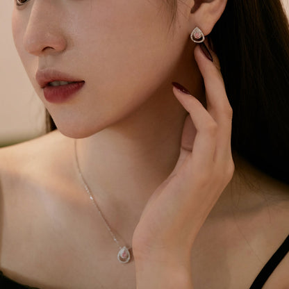 [Violet JW]Sparkling Delicate Water Drop Shape Daily Earrings