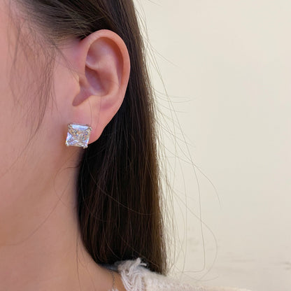 [Violet JW]Delicate Square Shape Earrings
