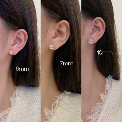 [Violet JW]Delicate Square Shape Earrings