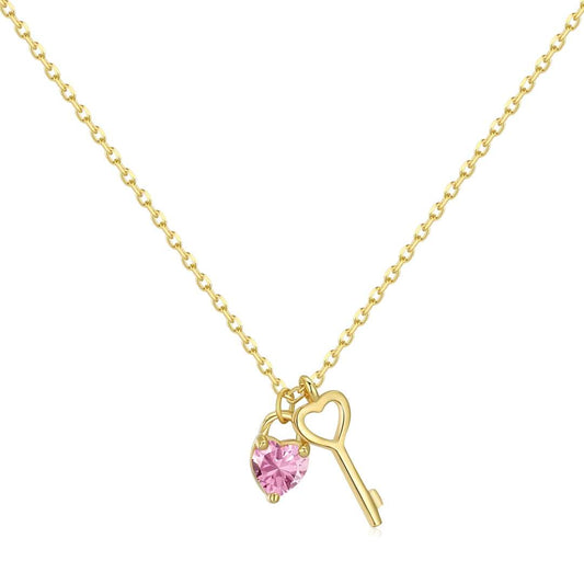 [Violet JW]Unique Heart Shape Key Pendent Necklace