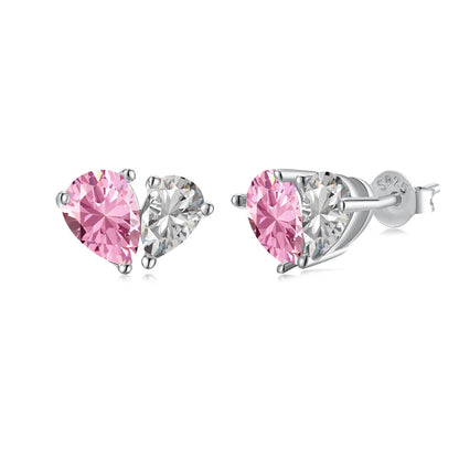 [Violet JW]Dazzling Elegant Heart Cut Lover Earrings