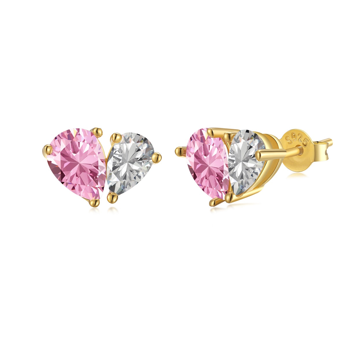 [Violet JW]Dazzling Elegant Heart Cut Lover Earrings