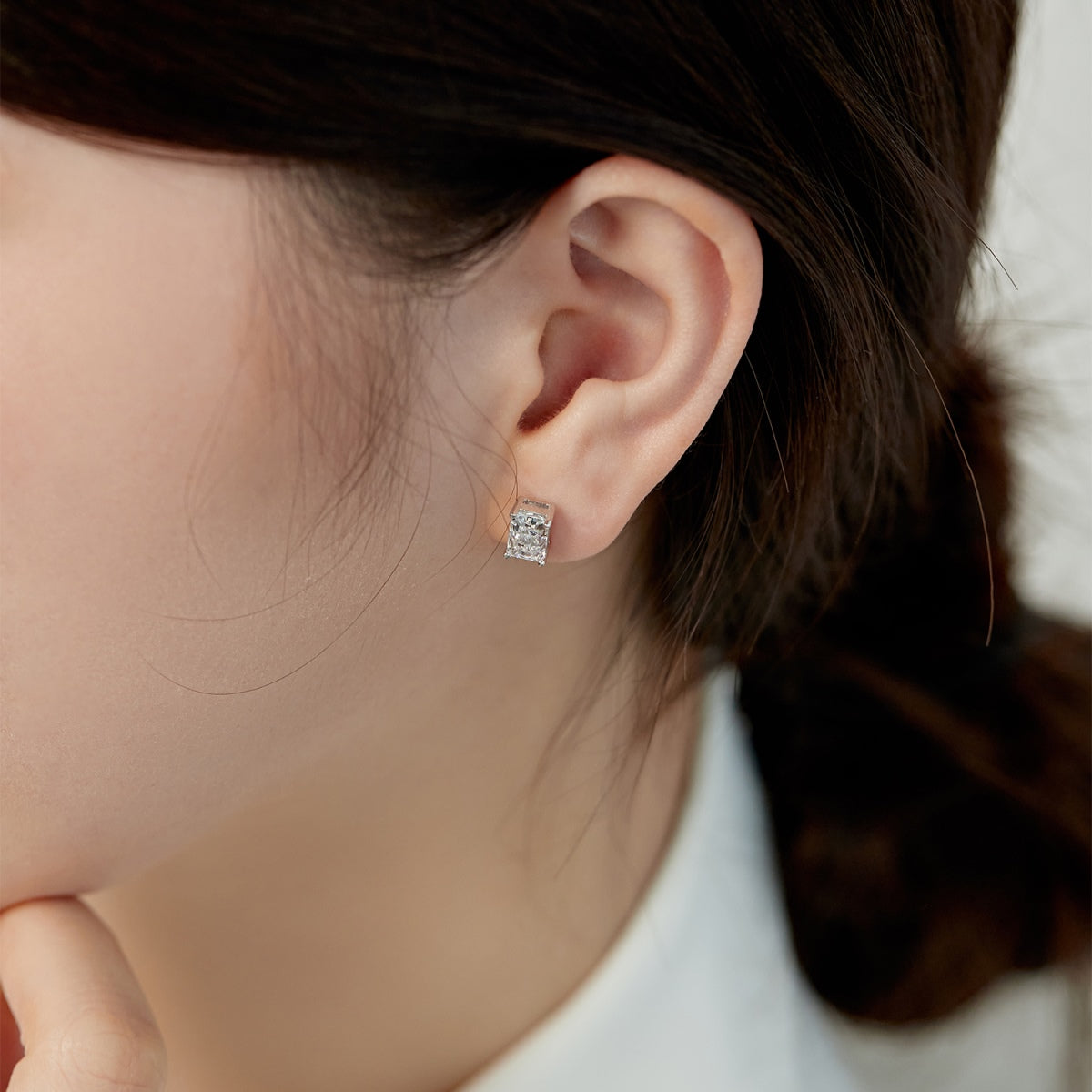 [Violet JW]Radiant Luxurious Princess Cut Daily Earrings