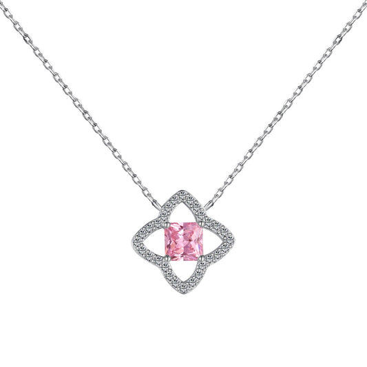 [Violet JW]Exquisite Flower Shape Princess Cut Necklace