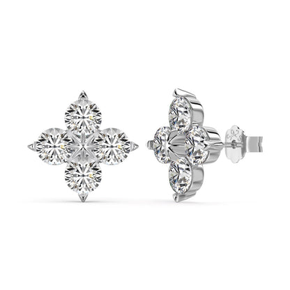 [Violet JW]Four-Leaf Clover Eight-Pointed Star Earrings