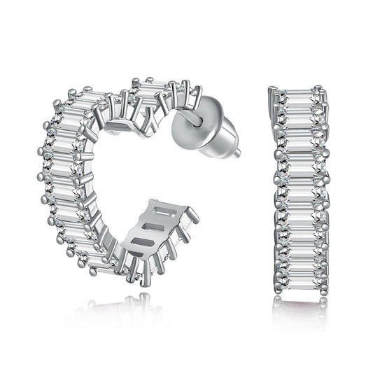 [Violet JW]Radiant Heart Cutout Earrings